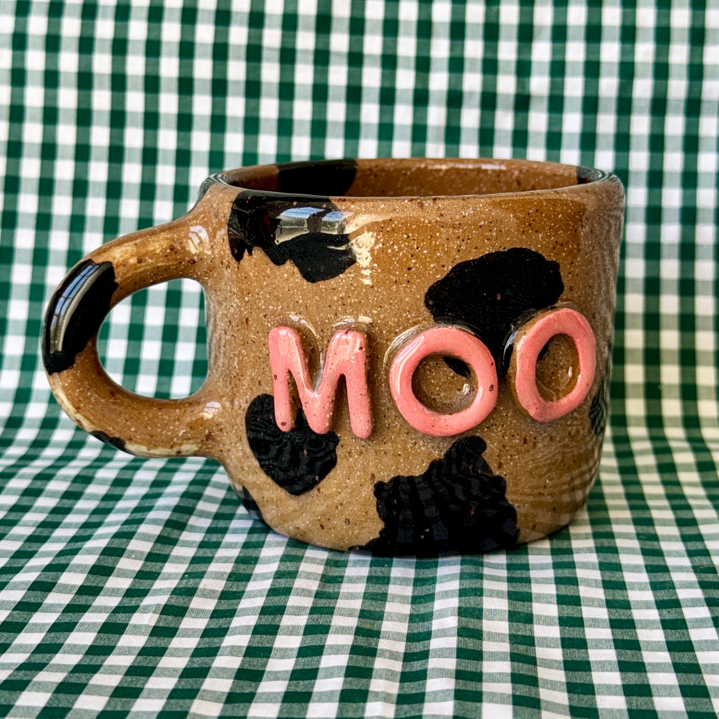 Moo Mug - Brown Cow Print