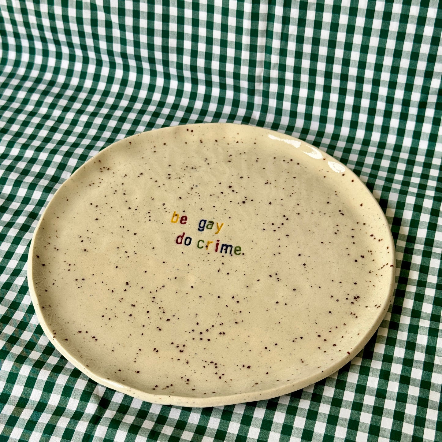 Be Gay Do Crime Plate