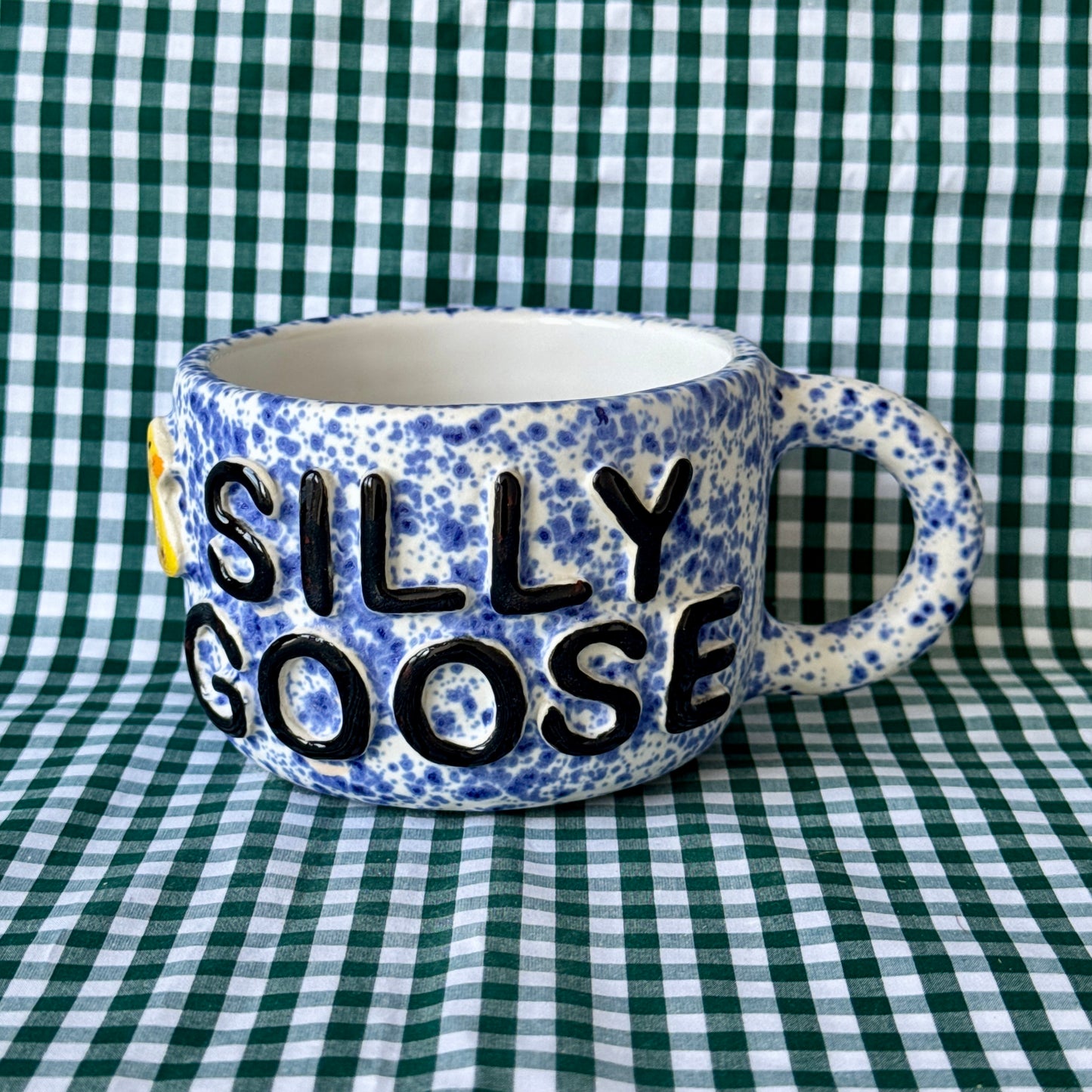 Silly Goose Mug - Blue Splatter