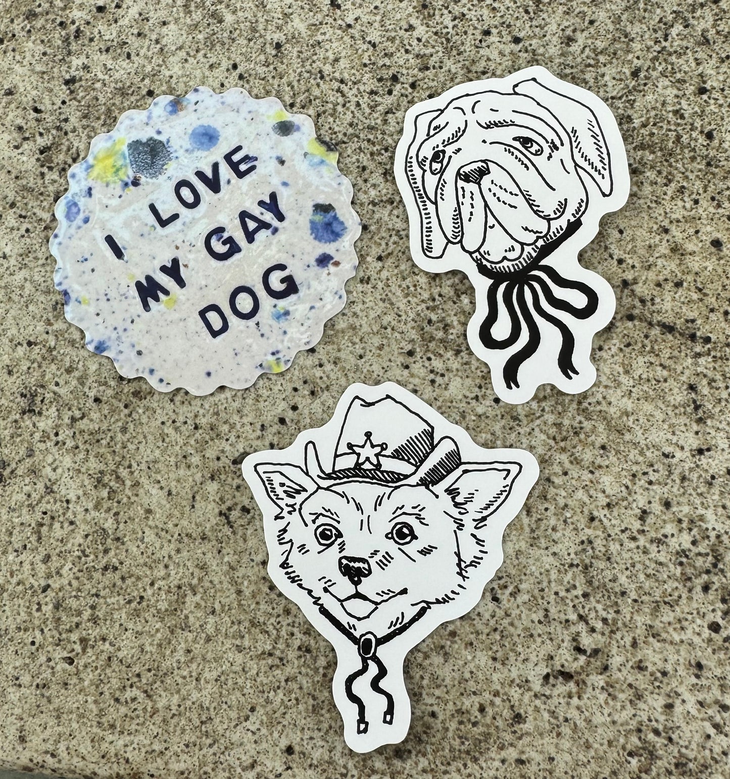 Gay Dog Sticker set