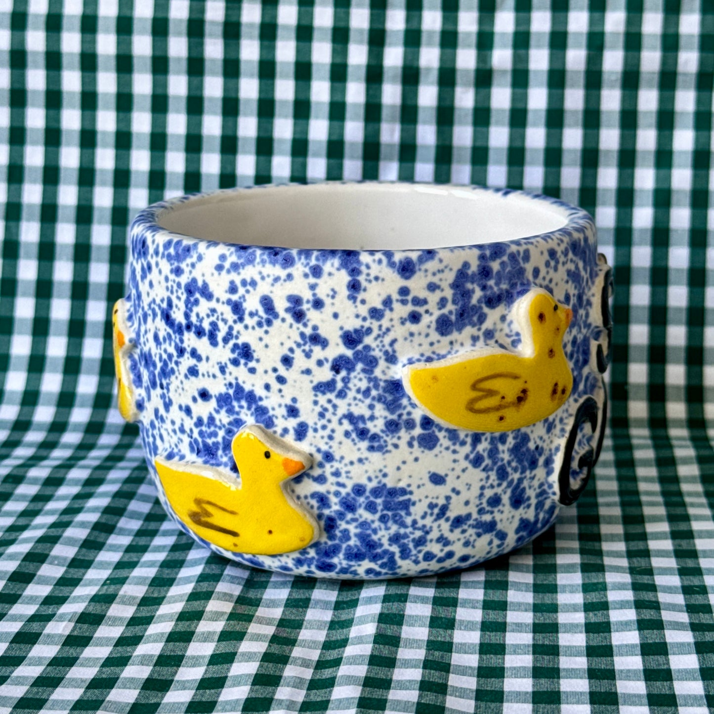 Silly Goose Mug - Blue Splatter