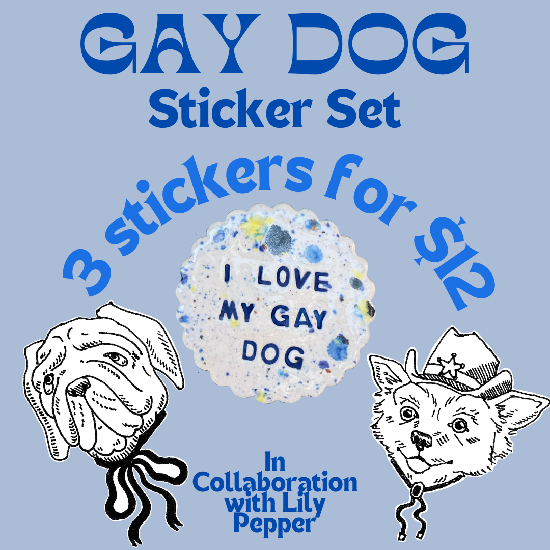 Gay Dog Sticker set