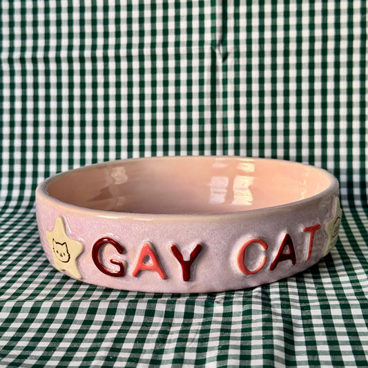 Gay Cat Bowl - Pink