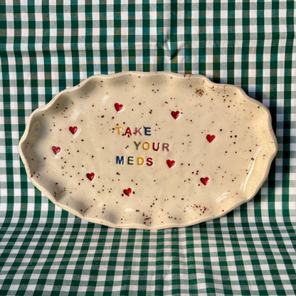 Take Your Meds - Trinket Dish - Rainbow