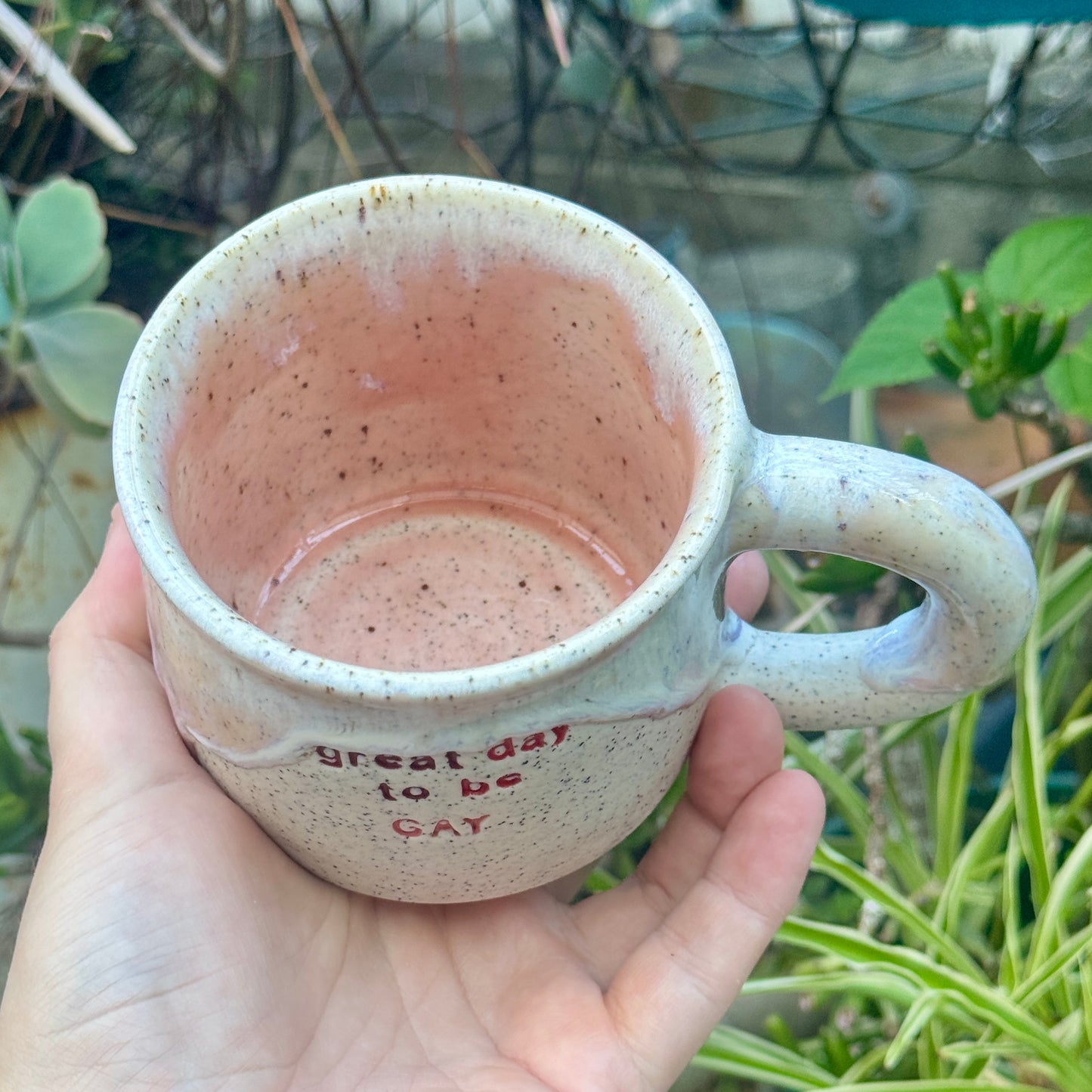 SECONDS - Gay the Pray Away - Pink Mug