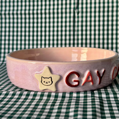 Gay Cat Bowl - Pink
