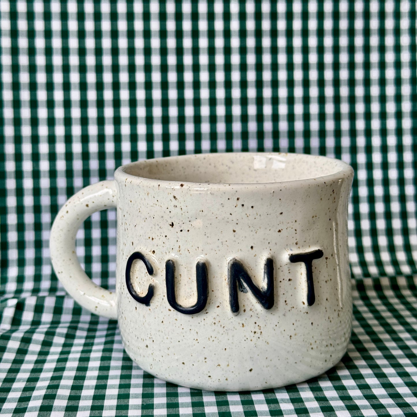 CUNT Mug - White Speckle - SECONDS