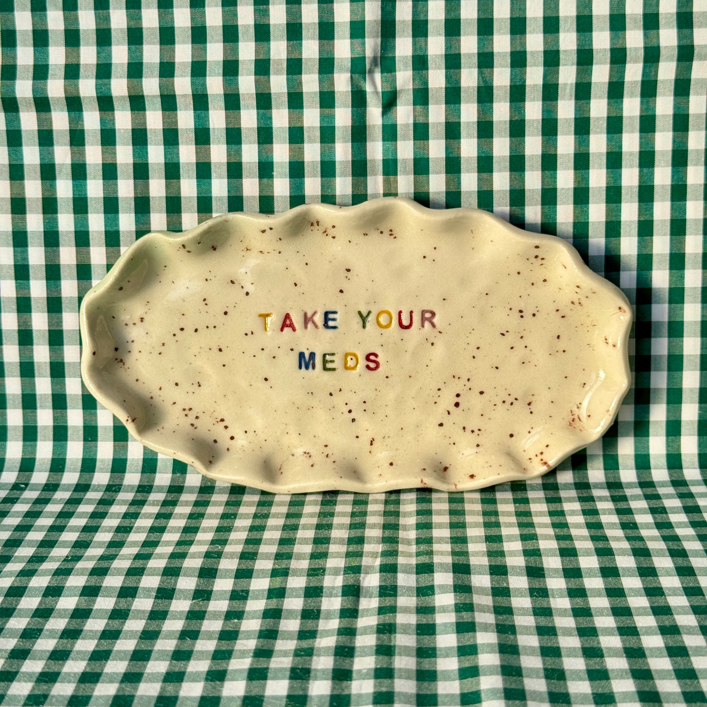 Take Your Meds - Trinket Dish - Rainbow - SECONDS