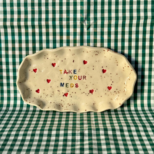 Take Your Meds - Trinket Dish - Rainbow