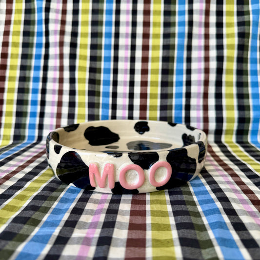 Moo Bowl - White Clay