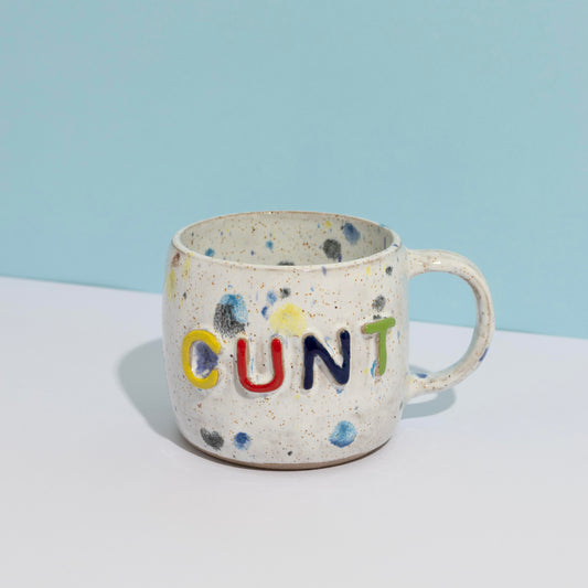 Cunt Mug - White Coloured Speckle