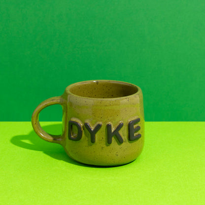 Dyke Mug - Black clay & Olive Speckle