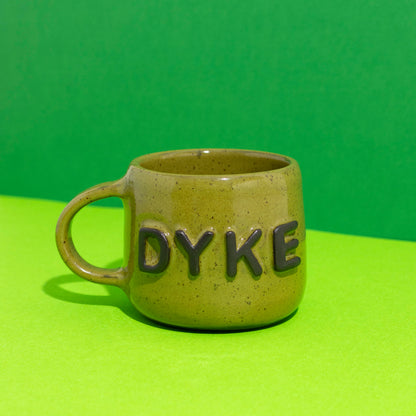 Dyke Mug - Black clay & Olive Speckle