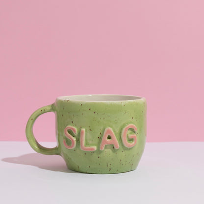 Slag Mug - Green Speckle