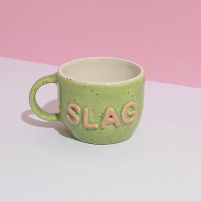 Slag Mug - Green Speckle