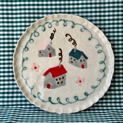 House Plate - Grey & Green