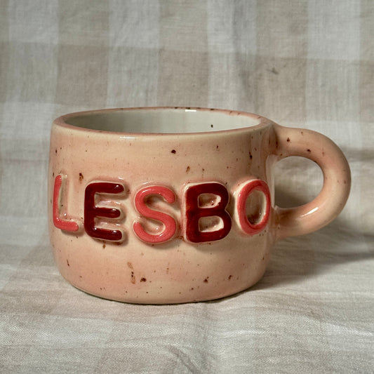 Lesbo Mug - Pink Speckle