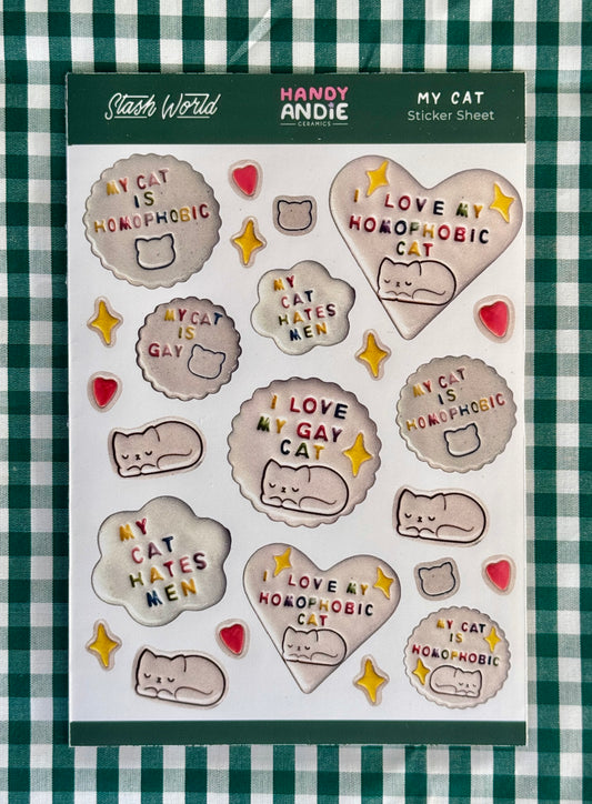 Cat Sticker Sheet Set