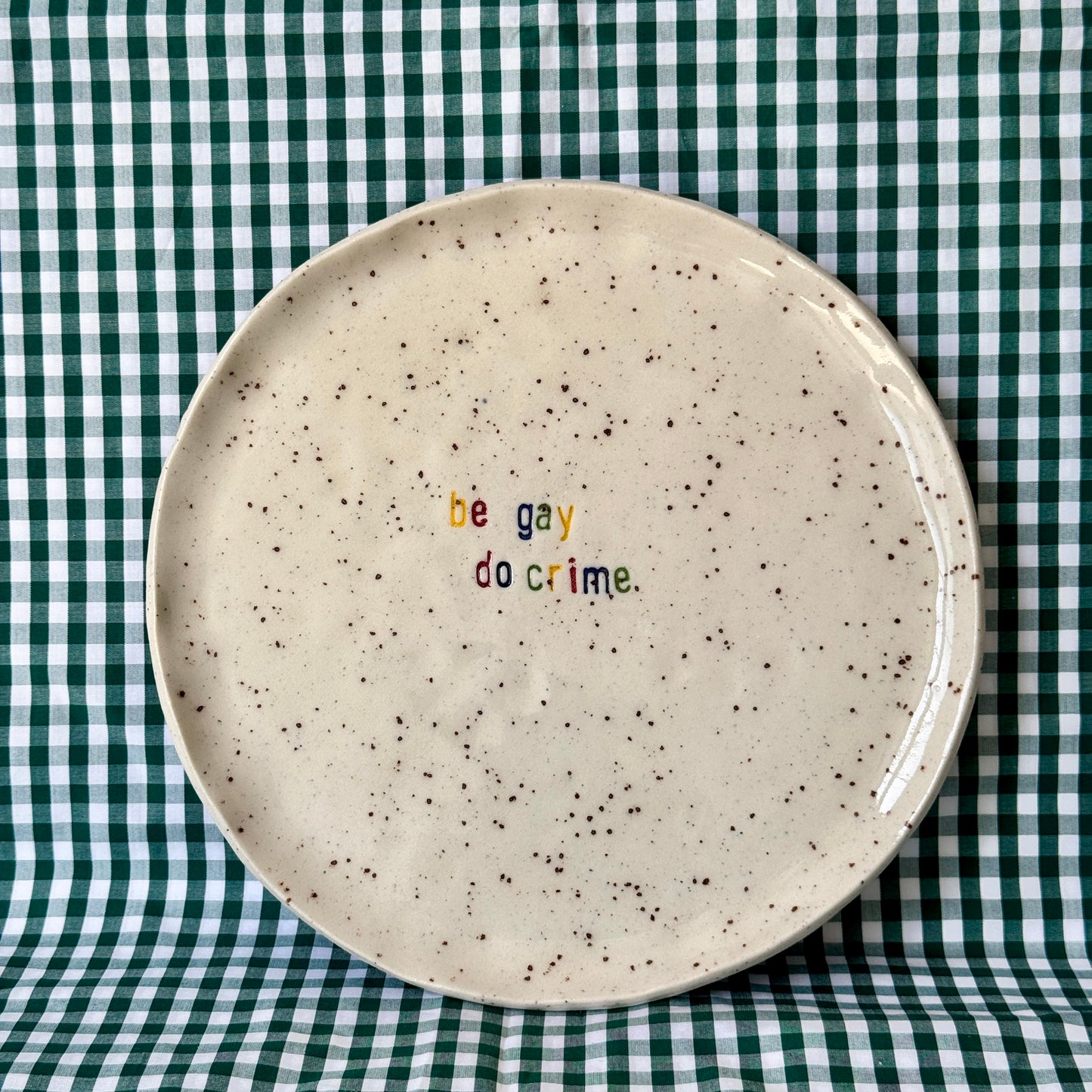 Be Gay Do Crime Plate