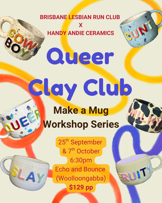 Queer Clay Club - Make a Mug (two sessions) with BNE Lesbian Run Club