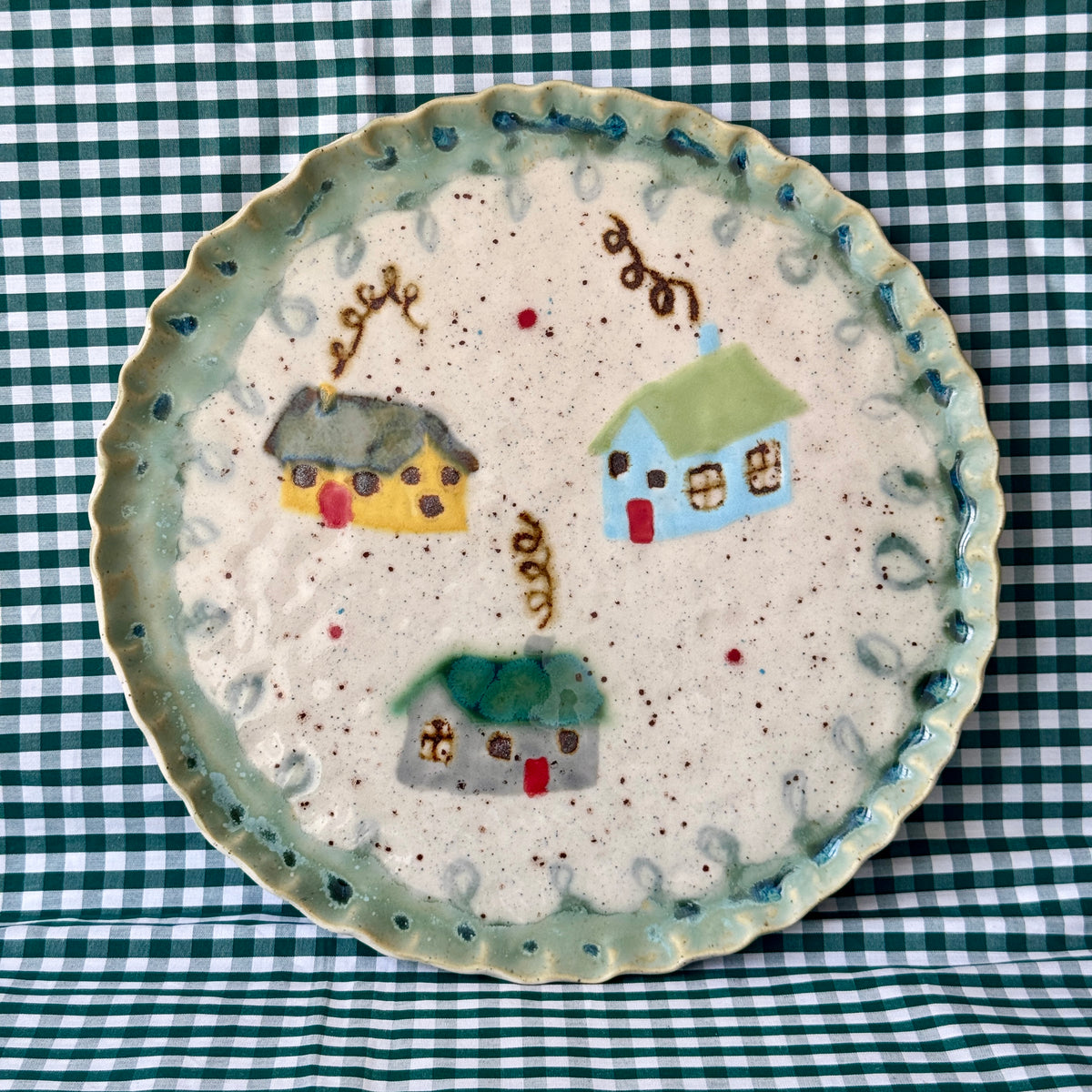 House Plate Green - SECONDS