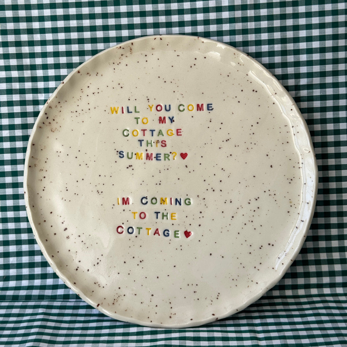 Cottage Plate - Speckled