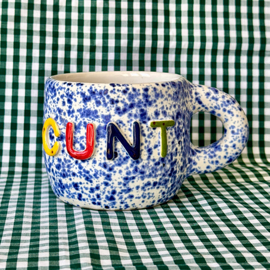 Cunt Mug - Blue Splatter