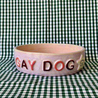 Gay Dog Bowl - Pink