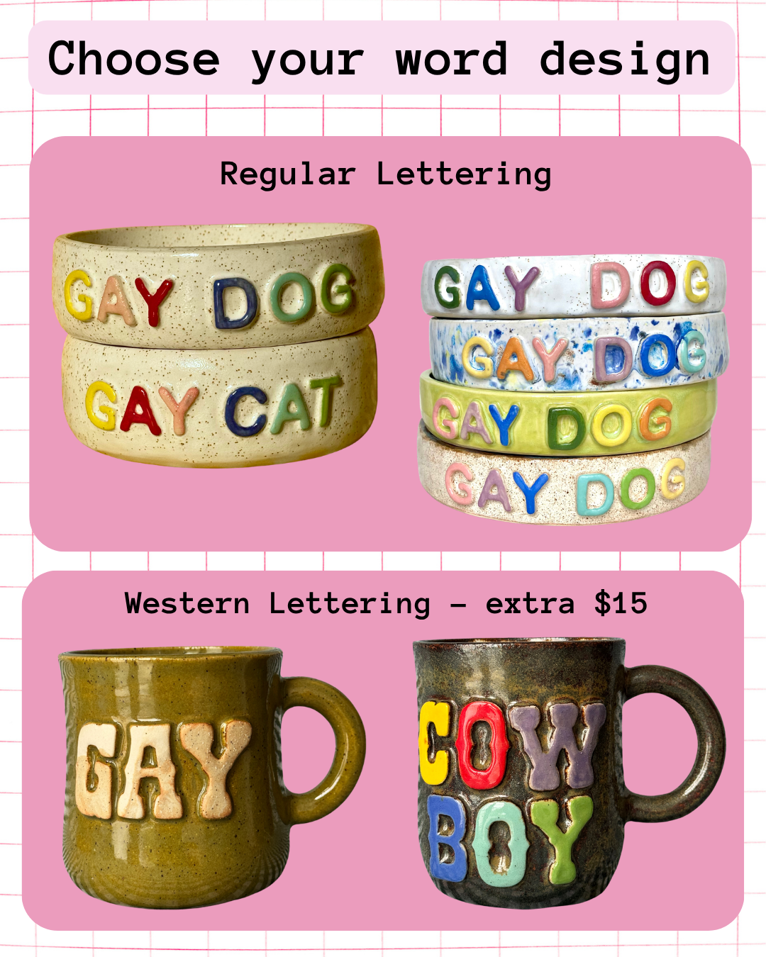 Custom Pet Bowl - PREORDER