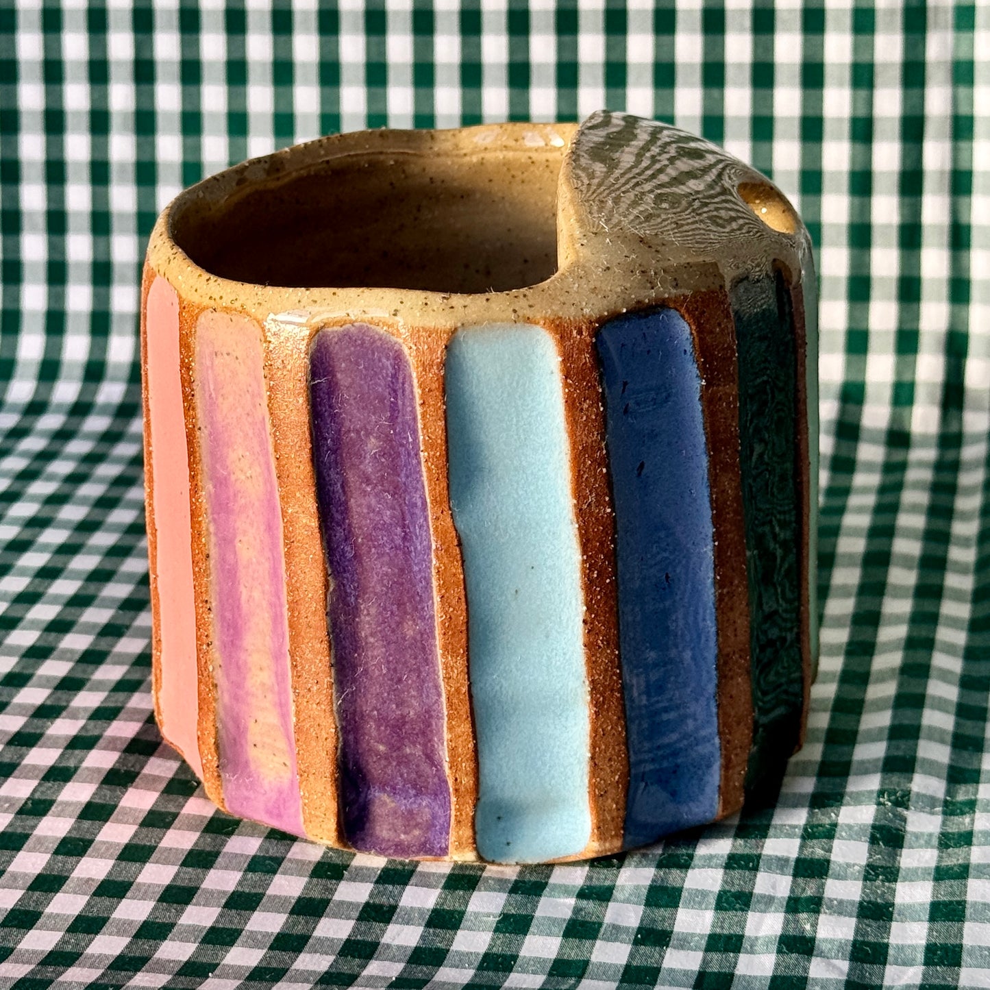 Rainbow Takeaway Coffee Cup - Brown Marble