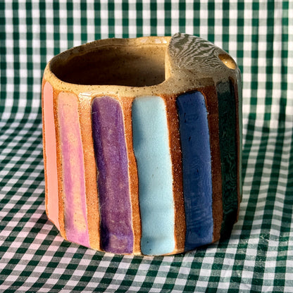 Rainbow Takeaway Coffee Cup - Brown Marble
