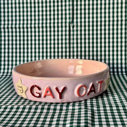 Gay Cat Bowl - Pink
