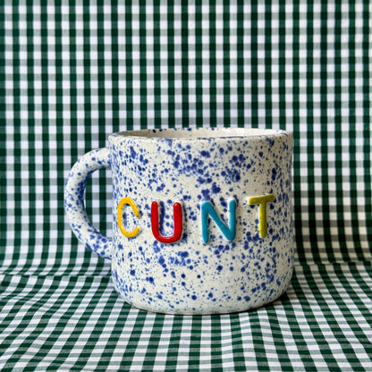 CUNT Mug - Blue Speckle - SECONDS