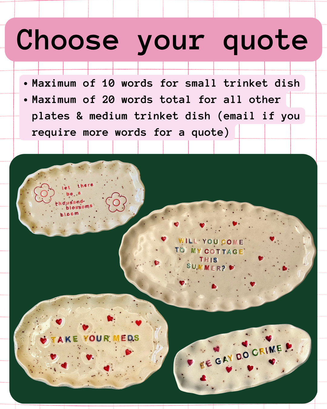 PREORDER - Custom Plate/Trinket Dish