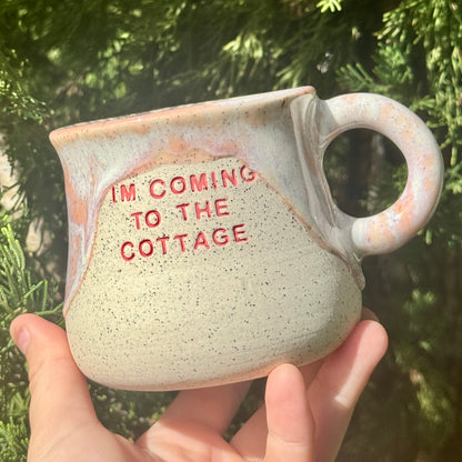 PREORDER - Pink - I'm Coming to the Cottage Mug/Cup