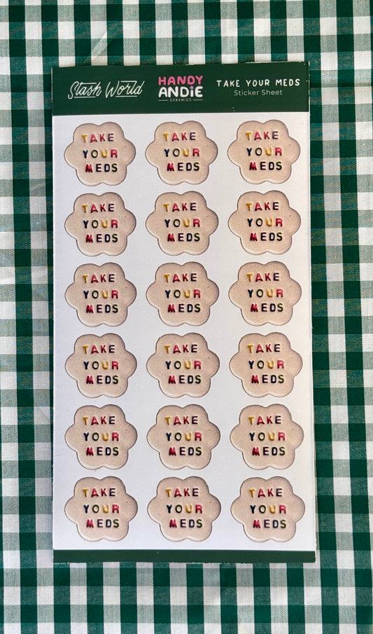 Take Your Meds Sticker Sheet Set