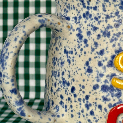 Silly Goose Mug - Blue Splatter