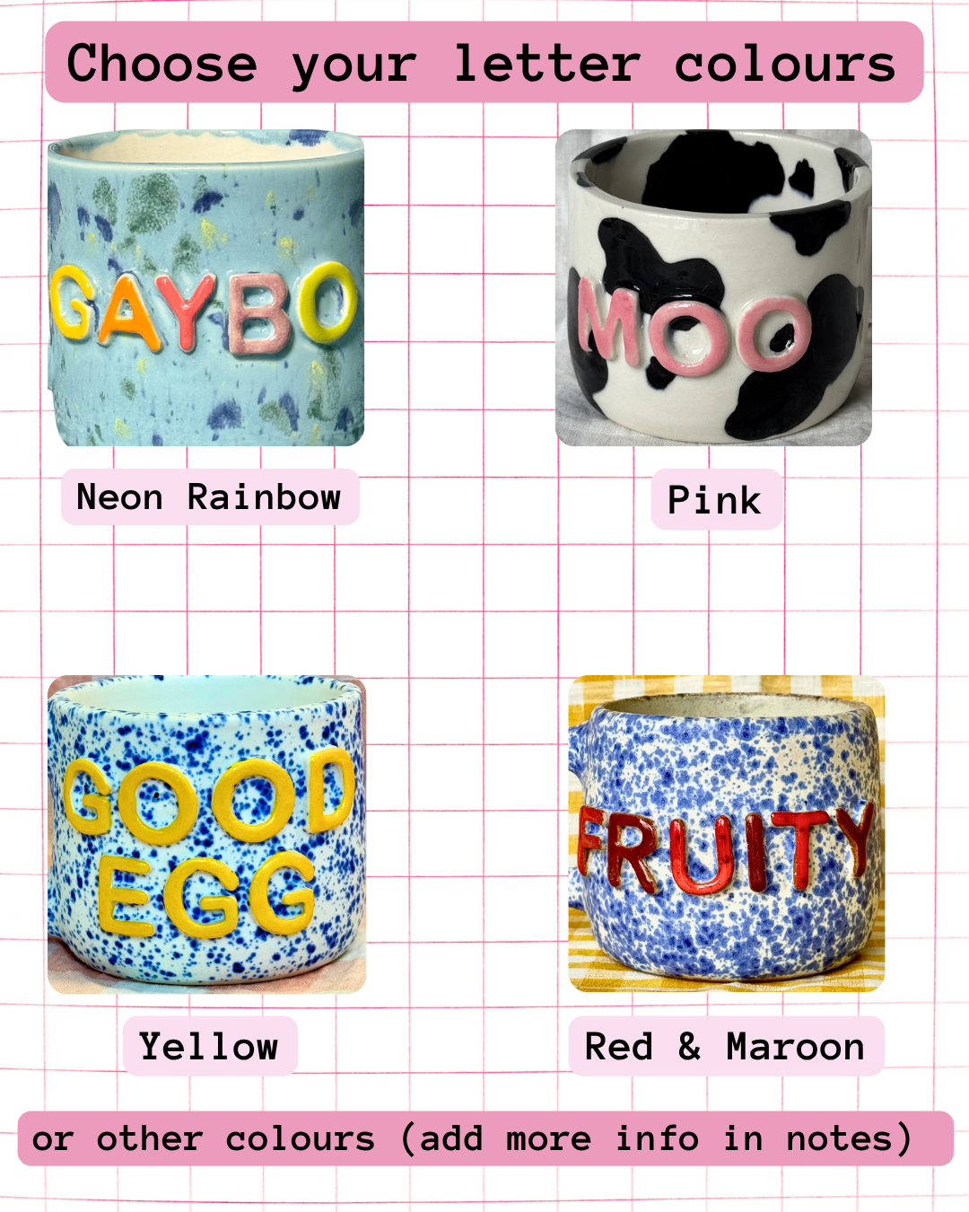Custom Word Mugs & Cups - PREORDER
