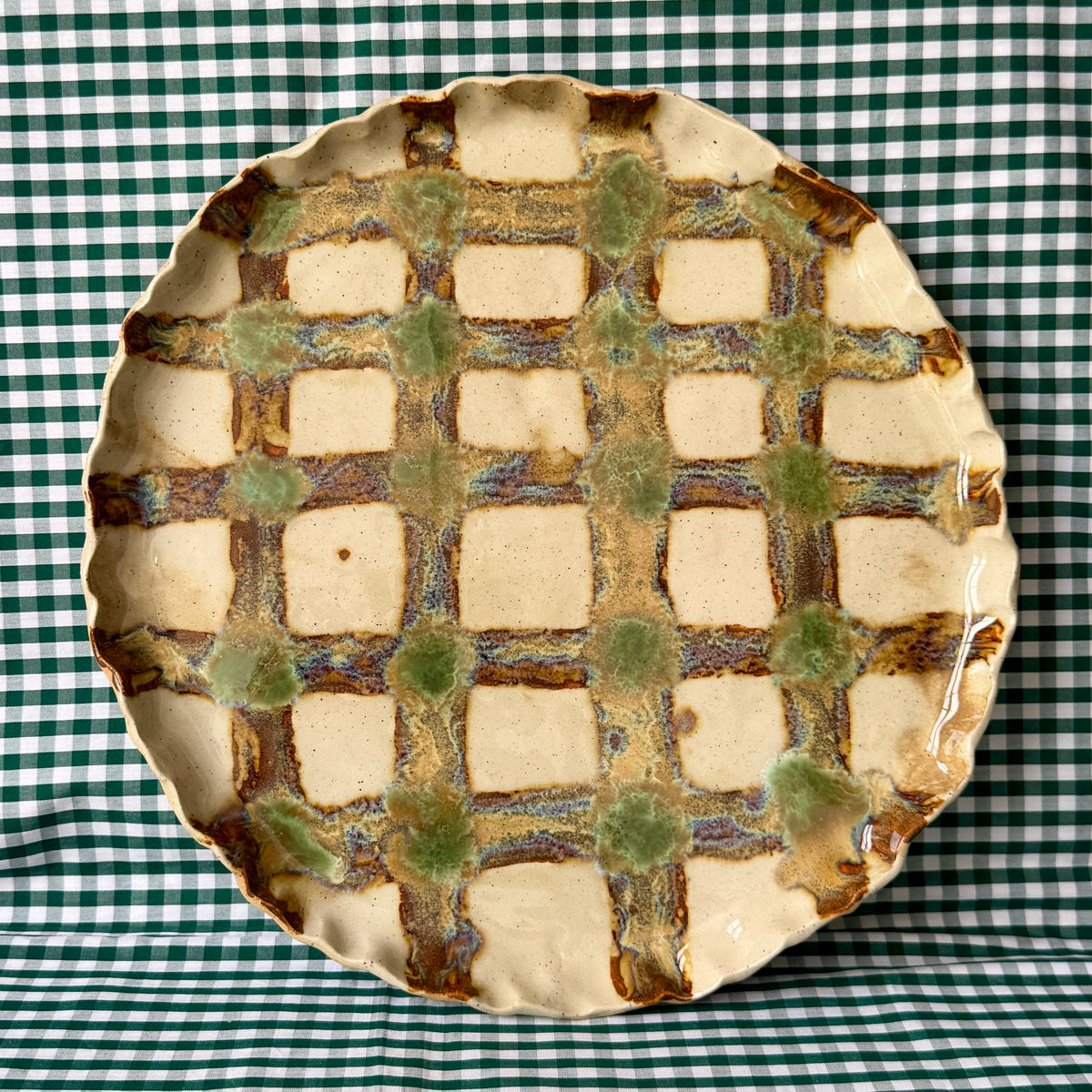 Gingham Dinner Plate/Platter