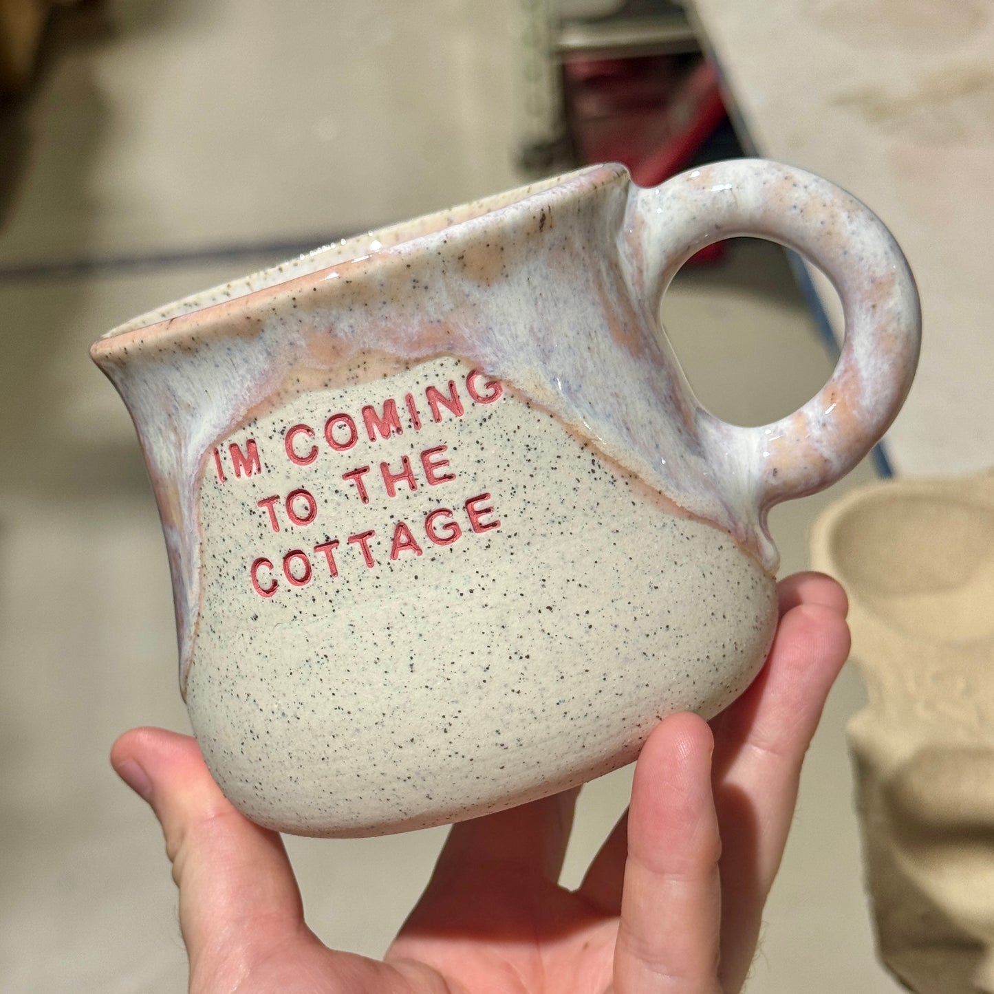 PREORDER - Pink - I'm Coming to the Cottage Mug/Cup