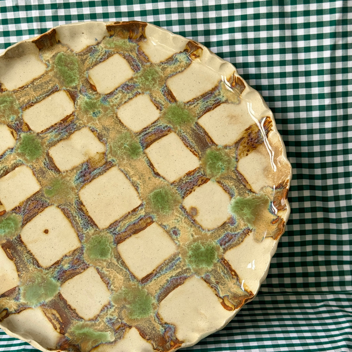 Gingham Dinner Plate/Platter