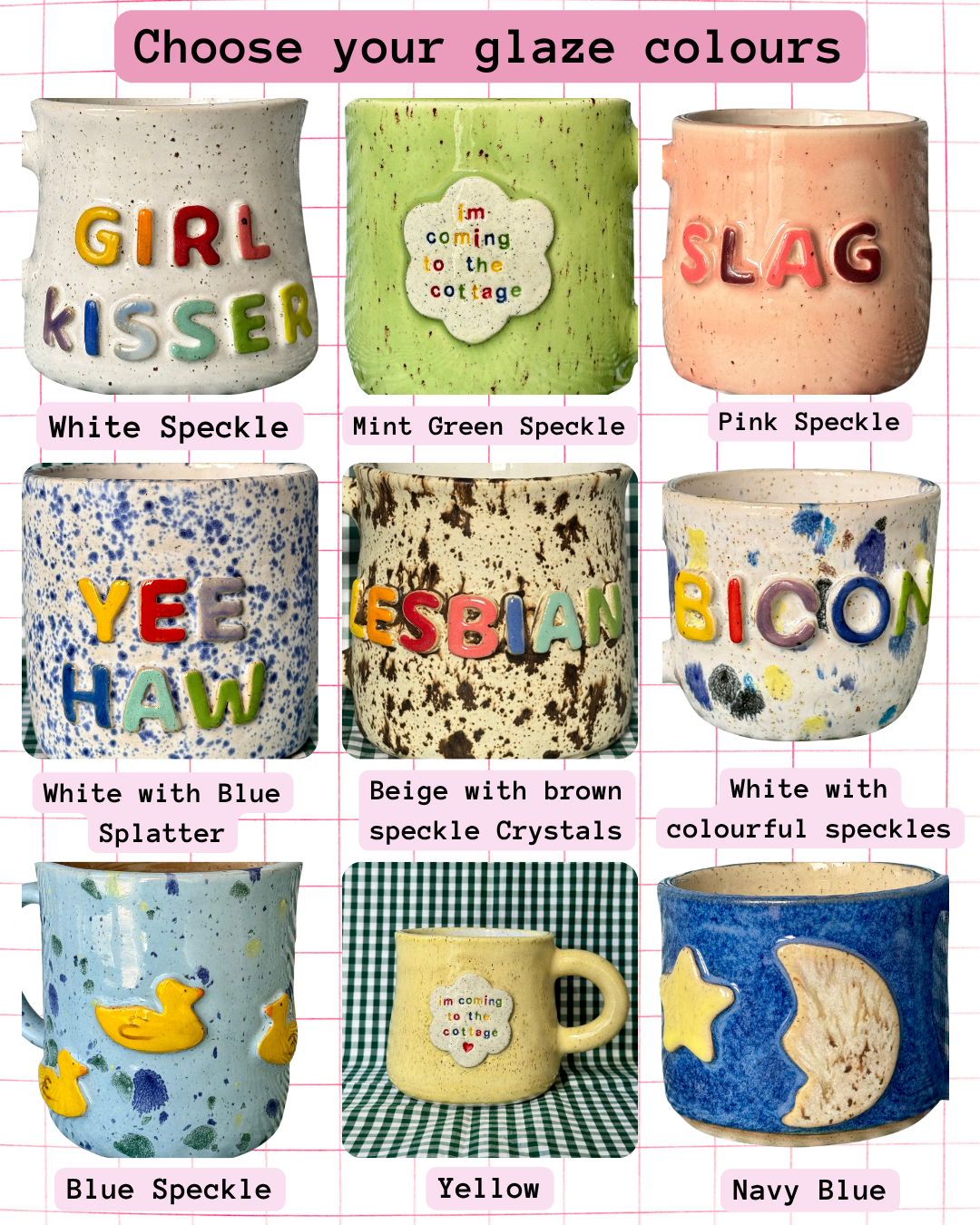 Custom Word Mugs & Cups - PREORDER