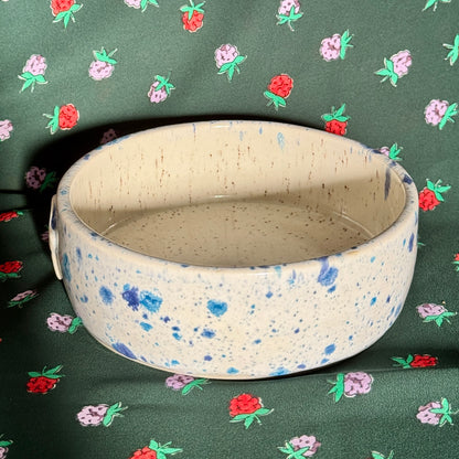 Gay Dog Bowl - White & Blue