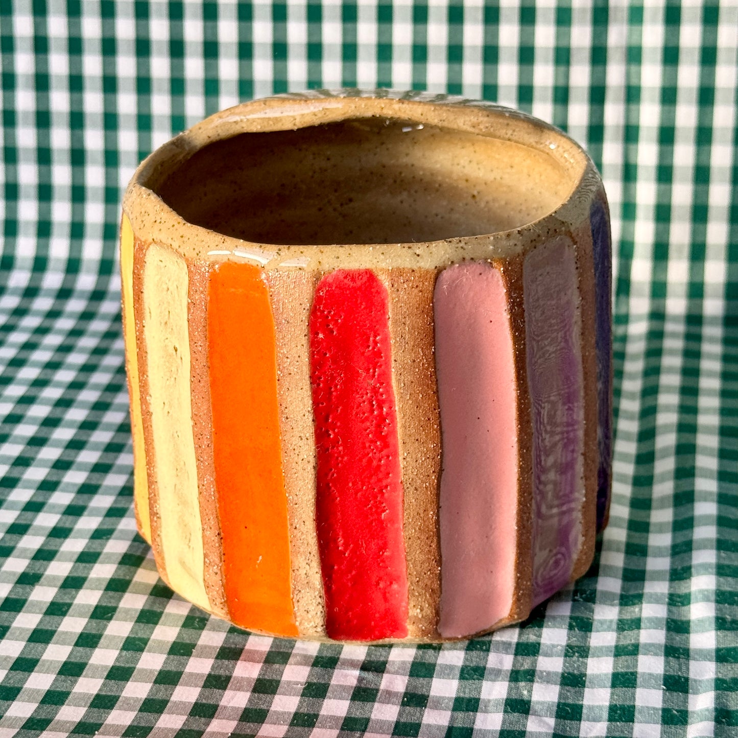 Rainbow Takeaway Coffee Cup - Brown Marble