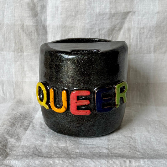 Rainbow Queer Take Away Coffee Cup - Small - SECONDS
