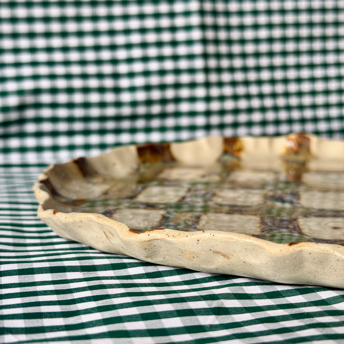 Gingham Dinner Plate/Platter