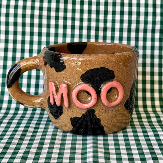 Moo Mug - Brown Cow Print