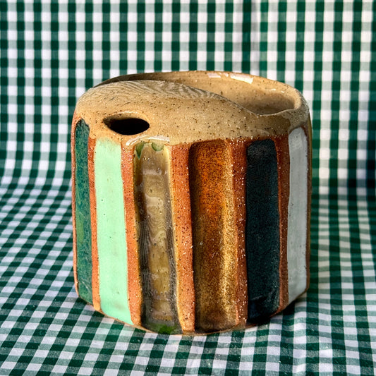 Rainbow Takeaway Coffee Cup - Brown Marble