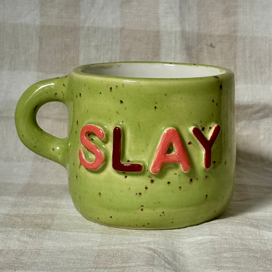 Slay Mug - Green Speckle
