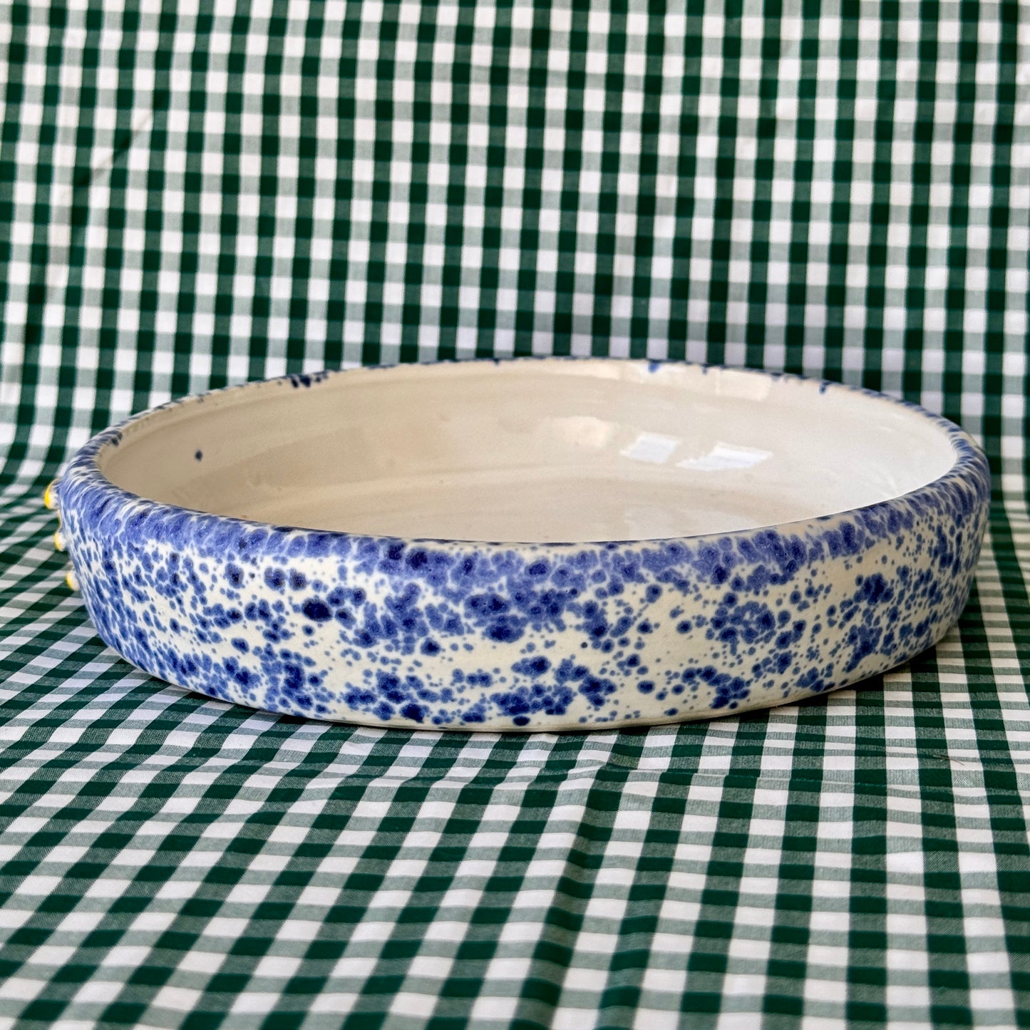 Silly Goose Dog Bowl - Blue Splatter